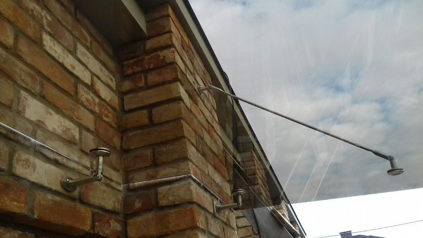 Стеклянный козырек-навес из стекла Koz2-58 фото