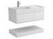 Тумба подвесная DUO МДФ ламинированый Белый 67961, матовая с умывальником SOUL 1000 MIRAGGIO 17983 фото 1