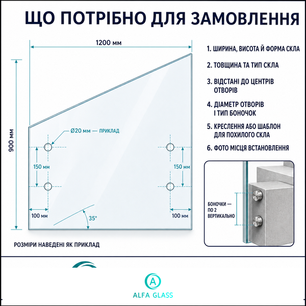 Стекло для ограждения и перил &mdash; новое или на замену AG-GLASS-032 фото