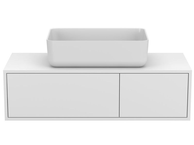 Тумба подвесная CLOUD 1100 МДФ окрашенный Белый 0300n, soft-touch с умывальником SAN MARTIN MIRAGGIO 19389 фото