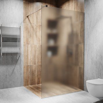 Стеклянная душевая перегородка 2000х1200мм. стекло: прозоре, матове, цвет фурнитуры: SSS - матова model-A.434 фото