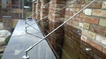 Стеклянный козырек-навес из стекла Koz2-88 фото