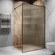 Душевая перегородка Flutes 2000&times;600 мм, триплекс 4+4, второе стекло: прозрачное, профиль: Black &mdash; чёрная матовая Model-AF.56 фото 1