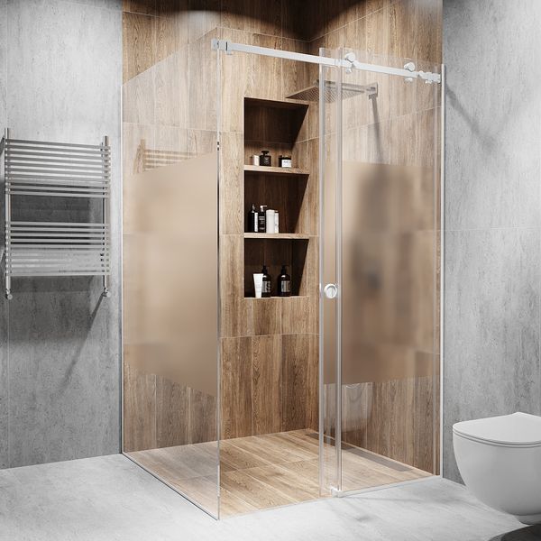 1050&times;850 мм, стекло Диамант, с интим-зоной, White &mdash; белая матовая Model-C.1070 фото