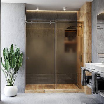 Розсувні душові двері 2000х1850 мм Скло Бронза, Інтимна зона, фурнітура PSS - Полірована Model-G.1147 фото