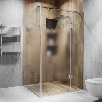 Душевая кабина с разпашными дверьми на стекле 2000*1000*950мм. стекло: прозоре, інтим зона, цвет фурнитуры: PSS - полірована Model-E.2851 фото