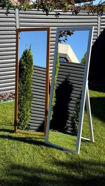 Дзеркало підлогове 150*50см,рама білого кольору mirror white 1 фото