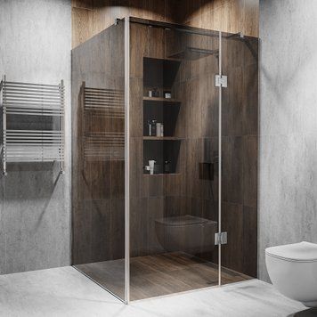 Душевая кабина с разпашными дверьми на стекле 2000*1150*1150мм. стекло: графіт, цвет фурнитуры: PSS - полірована Model-E.5053 фото