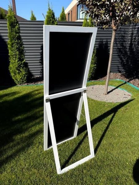 Дзеркало підлогове 150*50см,рама білого кольору mirror white 1 фото