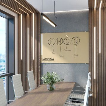 Стеклянная маркерная немагнитная доска 1500*1000 мм Бежевая Doska beige 1000.1500 фото