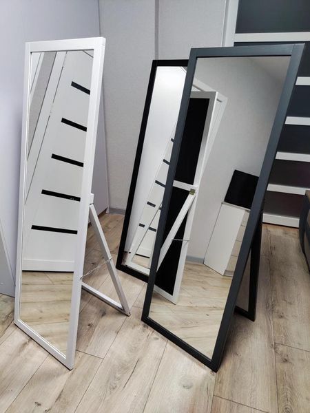 Дзеркало підлогове 150*50см,рама чорного кольору mirror black 1 фото