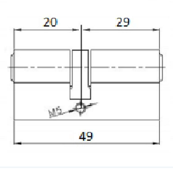 Цилиндр для замка ключ-ключ GDL-018/GDL-019 cylinder key/key фото