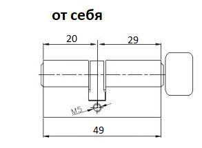 Замочный цилиндр ключ-барашекGDL-018/GDL-019 (на себя) cylinder key/turn фото