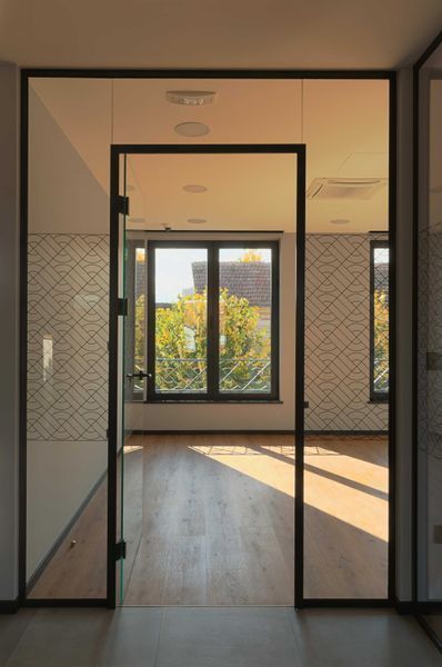 Межкомнатные стеклянные перегородки loft / лудка в скляний отвір office 7 фото