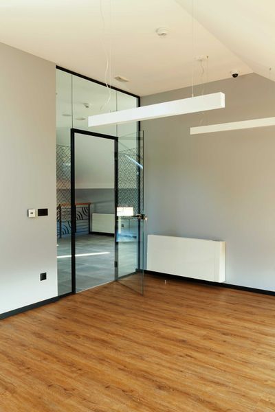 Межкомнатные стеклянные перегородки loft / лудка в скляний отвір office 7 фото