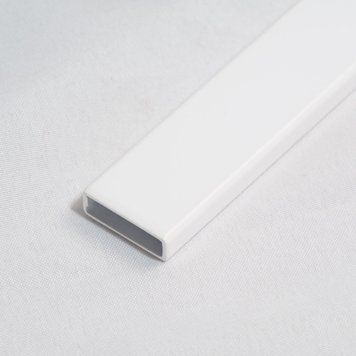 Штанга для душа (труба) прямоугольная 30х10 (White) белый мат Pipe 30-3000 White фото