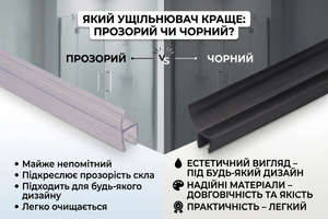 Какой уплотнитель лучше: прозрачный или черный? фото