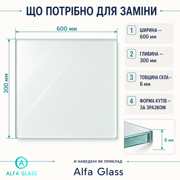 Замена разбитой стеклянной полки AG-GLASS-026 фото
