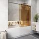 Скляна розсувна шторка для ванни двосекційна Series-G 1500&times;2000 мм &mdash; бронзове скло, інтим-зона, SSS Series-G.1364 фото 1